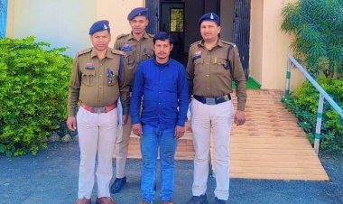 पत्नी की हत्या करने वाले आरोपी पति को पुलिस ने किया गिरफ्तार।