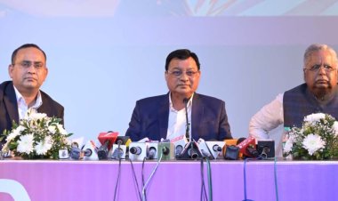 मंत्री लखन लाल देवांगन की पत्रकार वार्ता