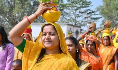मंत्री श्रीमती लक्ष्मी राजवाड़े गृह ग्राम बीरपुर में नवनिर्मित शिव मंदिर की प्राण-प्रतिष्ठा में शामिल हुईं