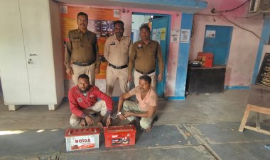 ट्रक से बैटरी चोरी का खुलासा — जूटमिल पुलिस ने 24 घंटे में 2 आरोपी गिरफ्तार, चोरी की दो बैटरी बरामद